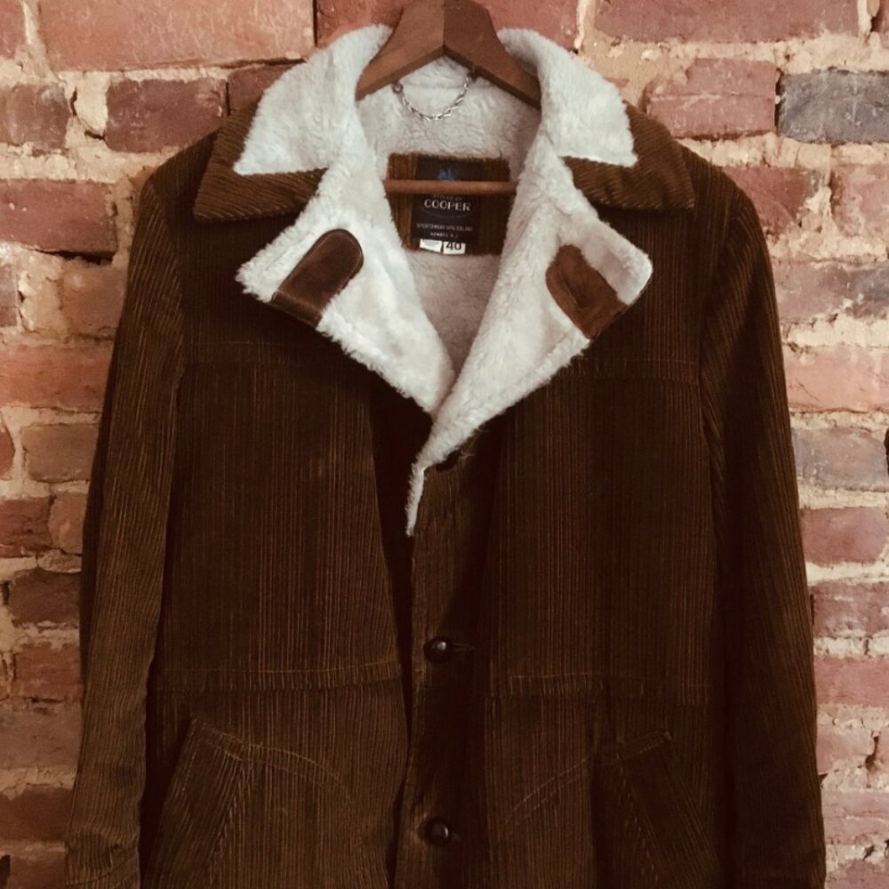 Vintage 70s Corduroy Coat Styled By Cooper Western Coat